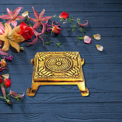 Brass Chowki | Brass Stool For Idols 0.1Kg